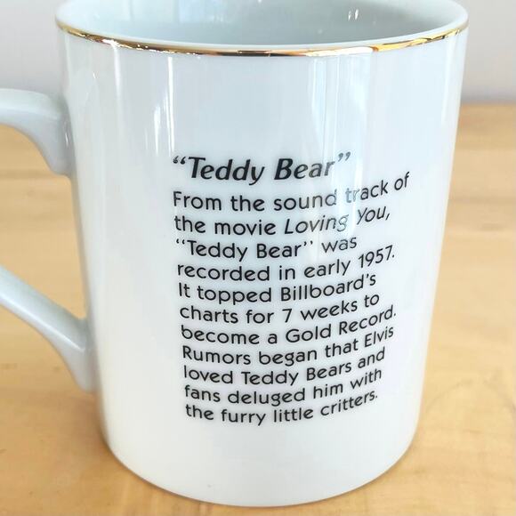 Vintage Set 4 80s Elvis Presley Coffee Cup Mugs 24K 50th Collector Porcelain - Picture 16 of 16